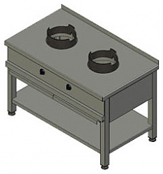 Плита газовая Вулкан-Heidebrenner Ksw02 Wok арт.8785