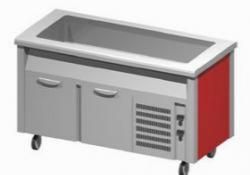 Прилавок для холодных блюд Emainox Evvr15 8035020 с охлаждаемой ванной на холодильном шкафу