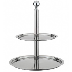 Купить этажерка для фруктов 2-х ярусная d40-30см h50см, нерж.сталь 50951040 – цена от завода, доставка до двери | RuOborudovanie.ru